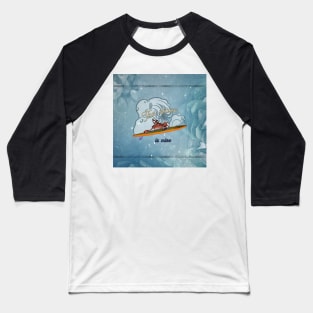 Funny crab on a surfboard, this wave is mine Baseball T-Shirt